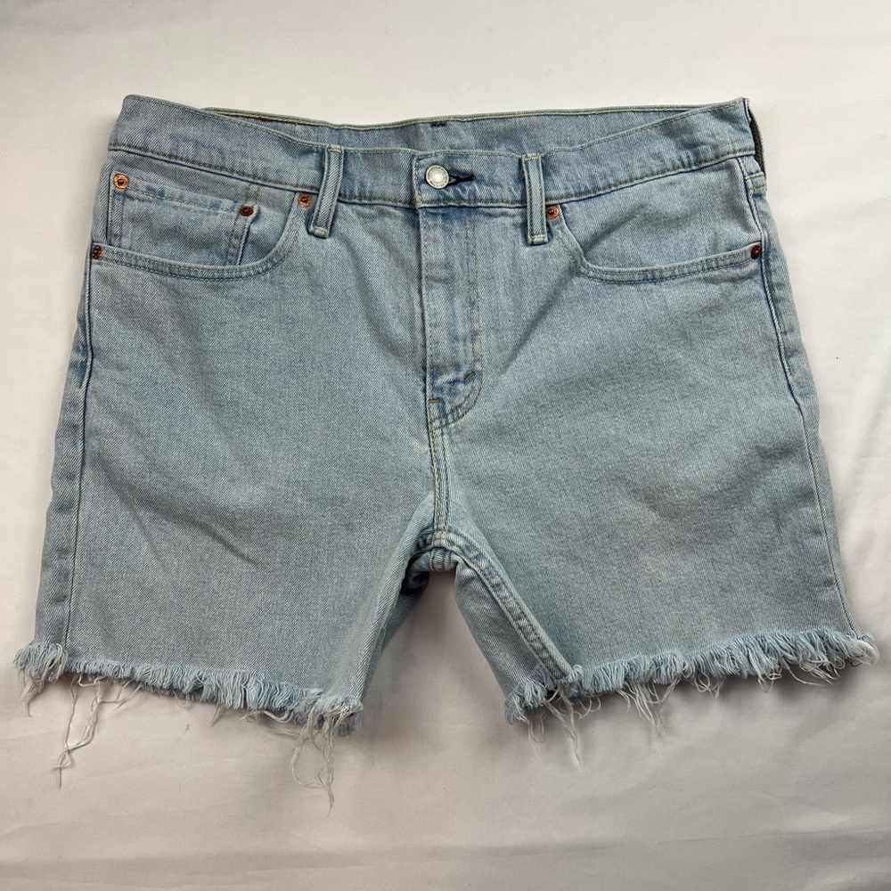 Light Wash Denim Cutoff Shorts